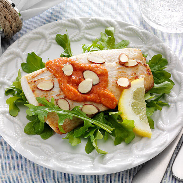 Fisher Nuts Recipe Mahi Mahi with Roasted Red Pepper Sauce